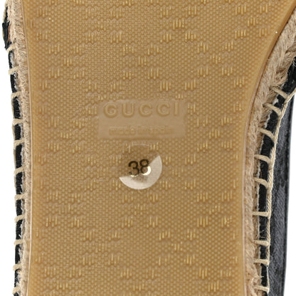 Gucci Monogram Espadrilles 38 Black 6 of 10