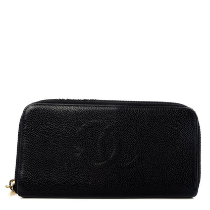 Chanel Caviar Large Timeless CC Zip Around Wallet Black 1 of 9
