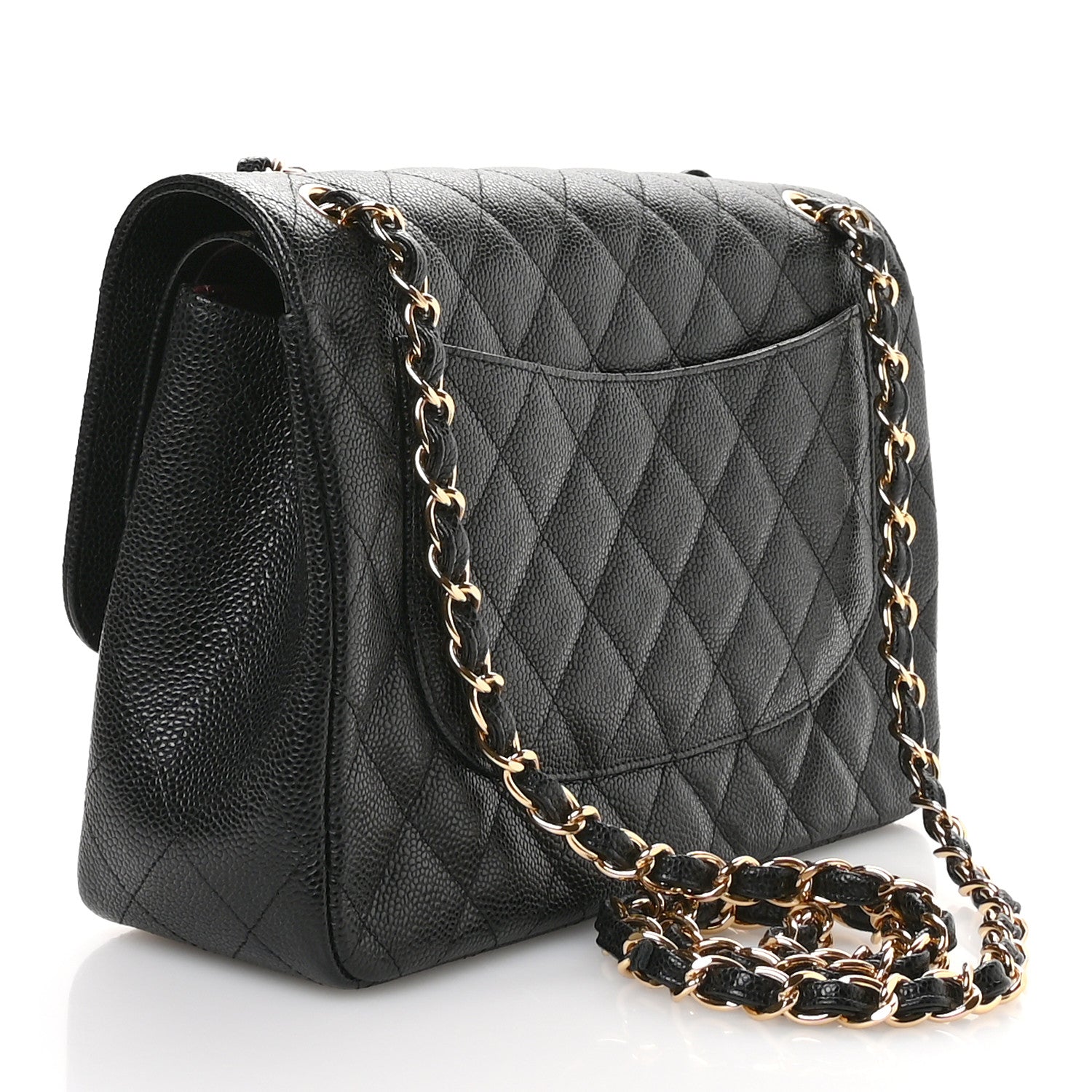 Chanel Caviar Quilted Jumbo Double Flap Black 3 of 12