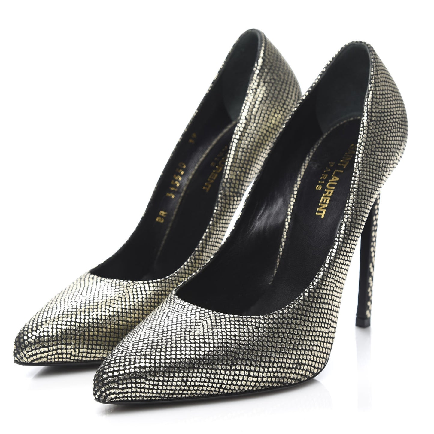 Metallic Calfskin Paris 105 Escarpin Pumps 39 Gold