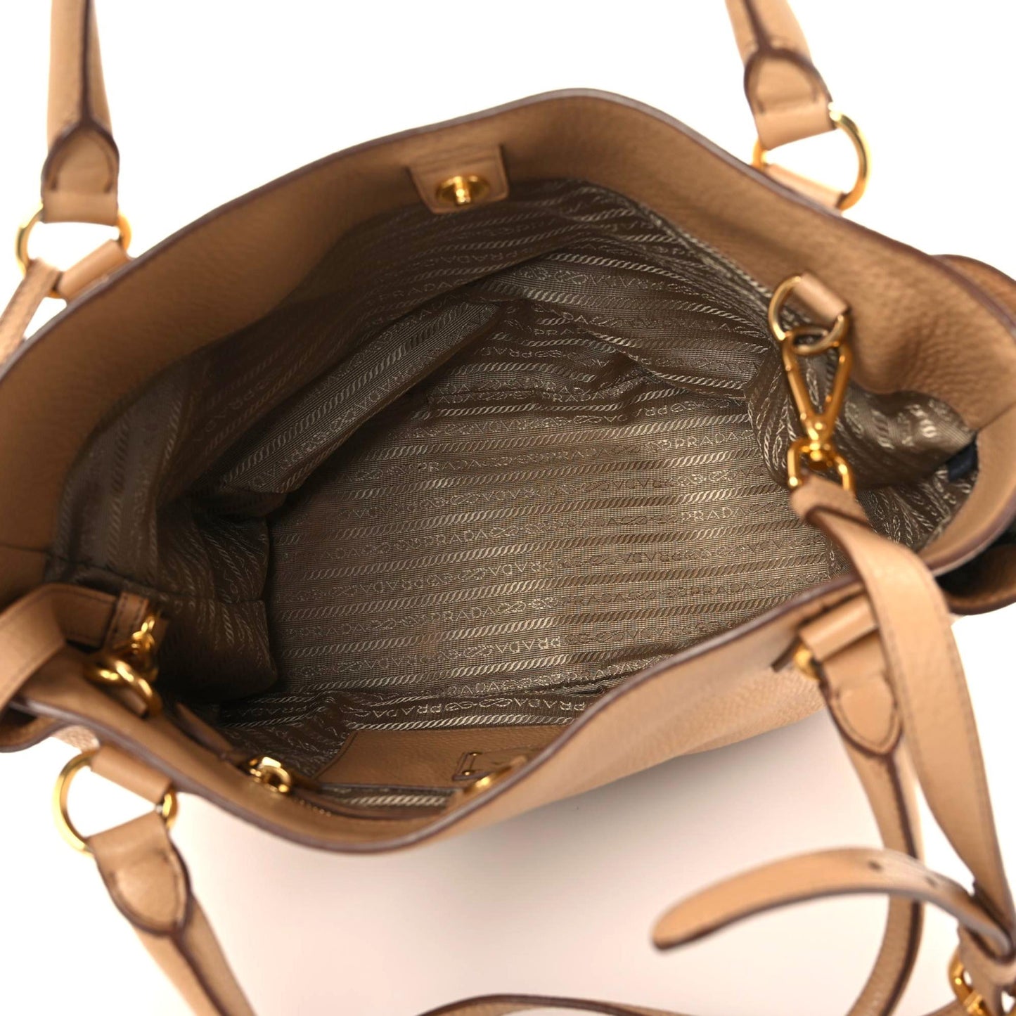 Vitello Daino Side Pocket Tote Caramel