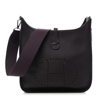 Hermes Taurillon Clemence Evelyne III PM Raisin 2 of 17