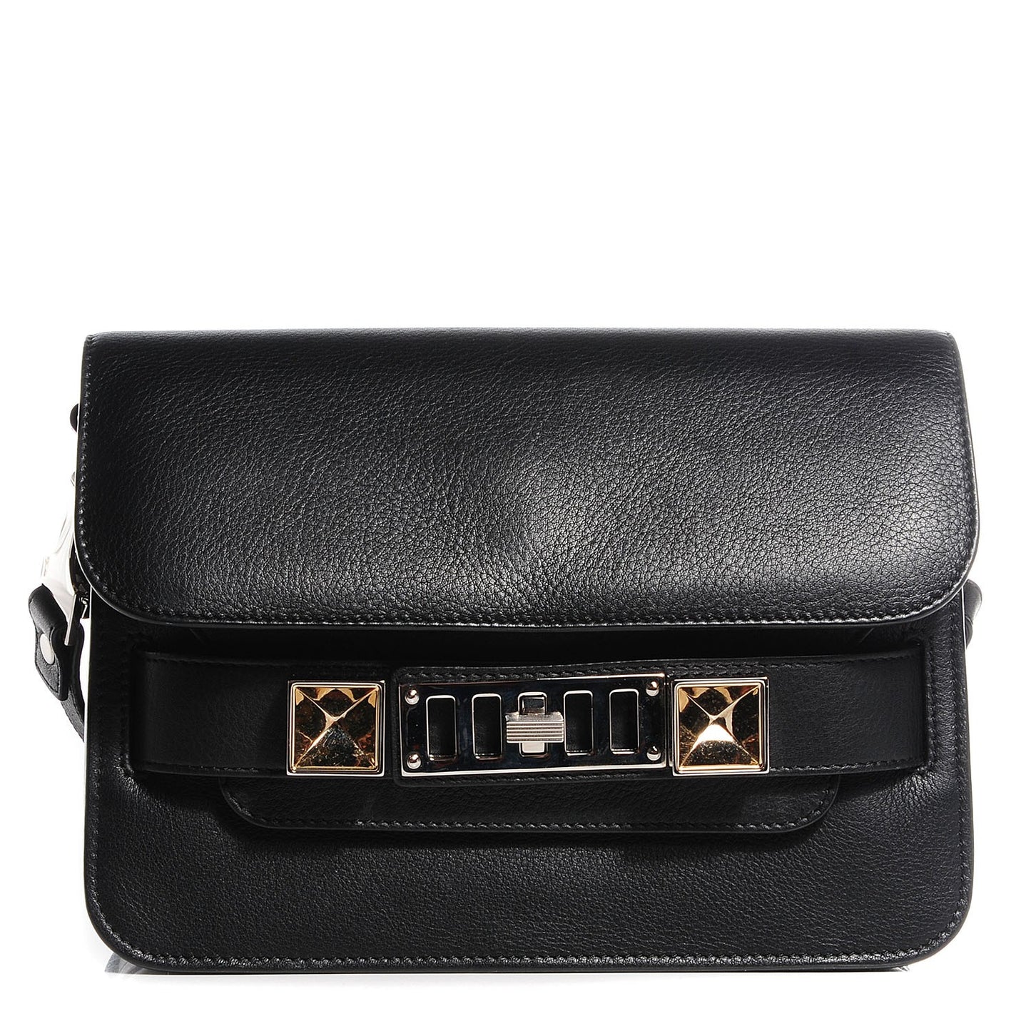 Calfskin PS11 Mini Classic Shoulder Bag Black