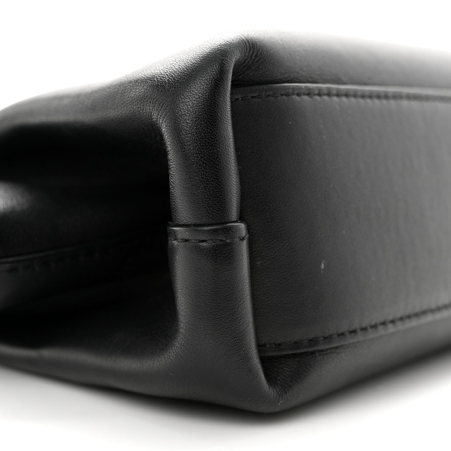 Calfskin Small The Point Triangle Bag Black