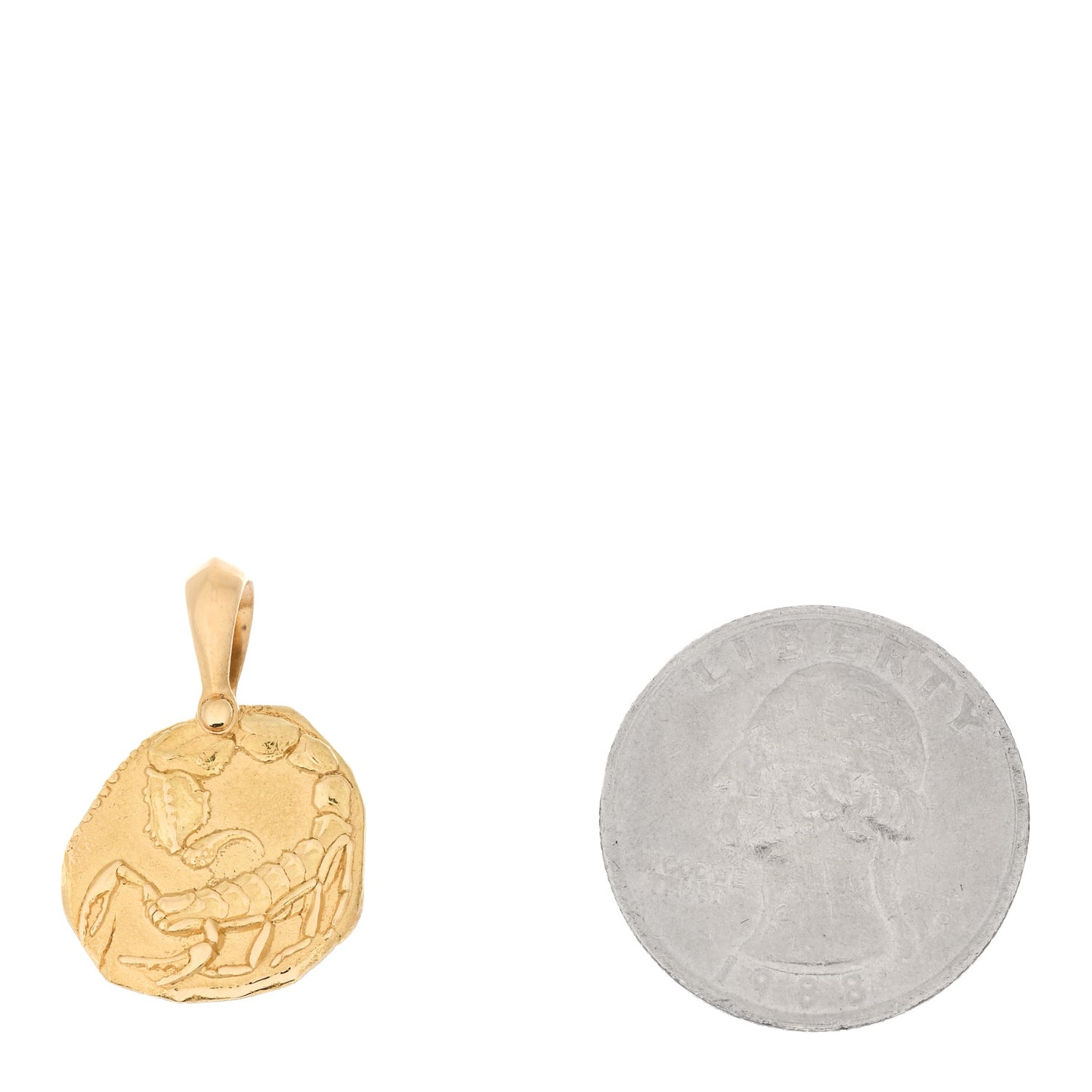 18K Yellow Gold Scorpio Amulet