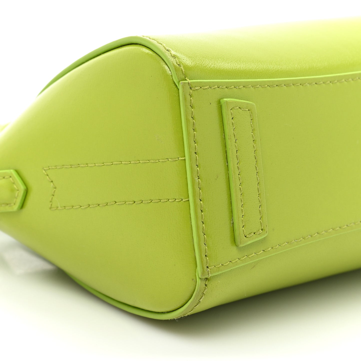 Shiny Lord Calfskin Micro Antigona Citrus Green