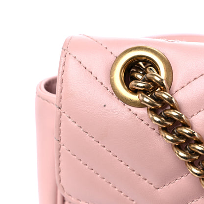 Gucci Calfskin Matelasse Mini GG Marmont Shoulder Bag Perfect Pink 17 of 19