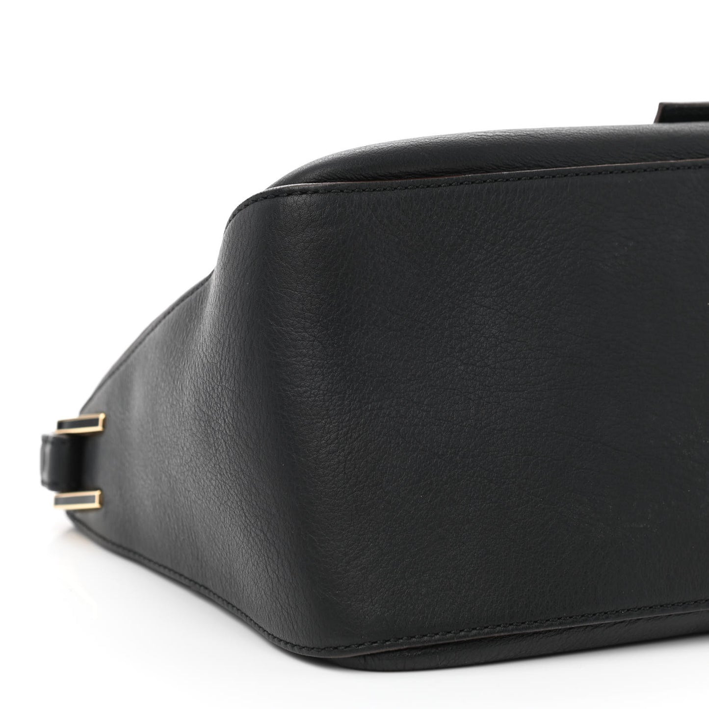 Vitello Flamingo Enamel Big Forever Mama Baguette Black