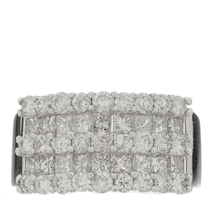 Parker & West by FASHIONPHILE 14K White Gold Diamond 1.71ctw Five Row Round Princess Cut Band Ring 54 7 1 of 9