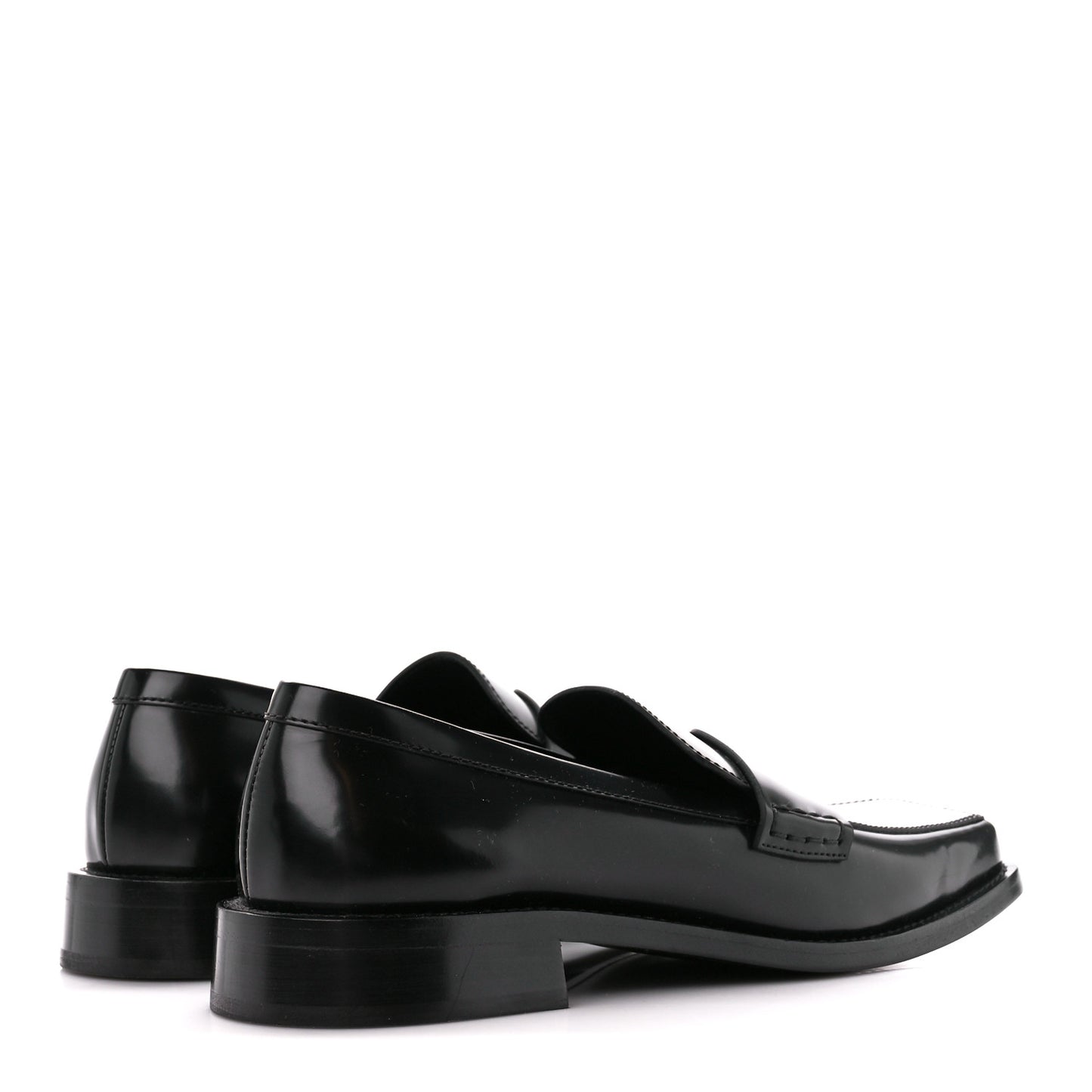 Glazed Calfskin Connelly Flat Loafer 39 Black