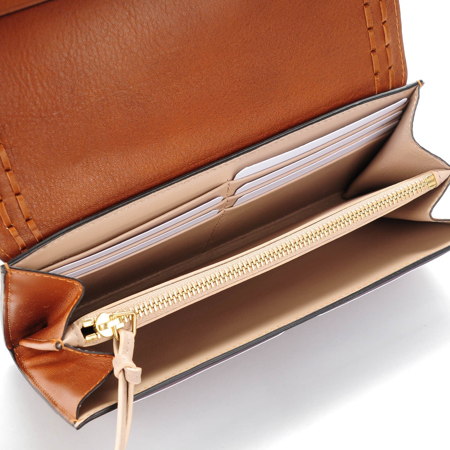 Chloe Calfskin Hudson Long Wallet Caramel 5 of 8