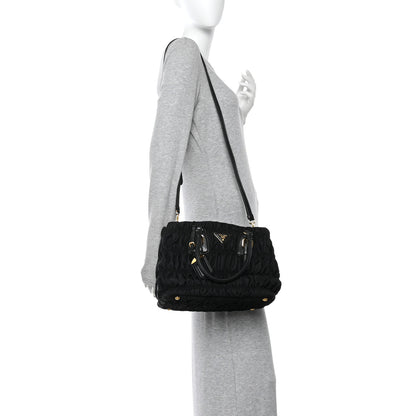 Prada Tessuto Nylon Gaufre Tote Black 2 of 10
