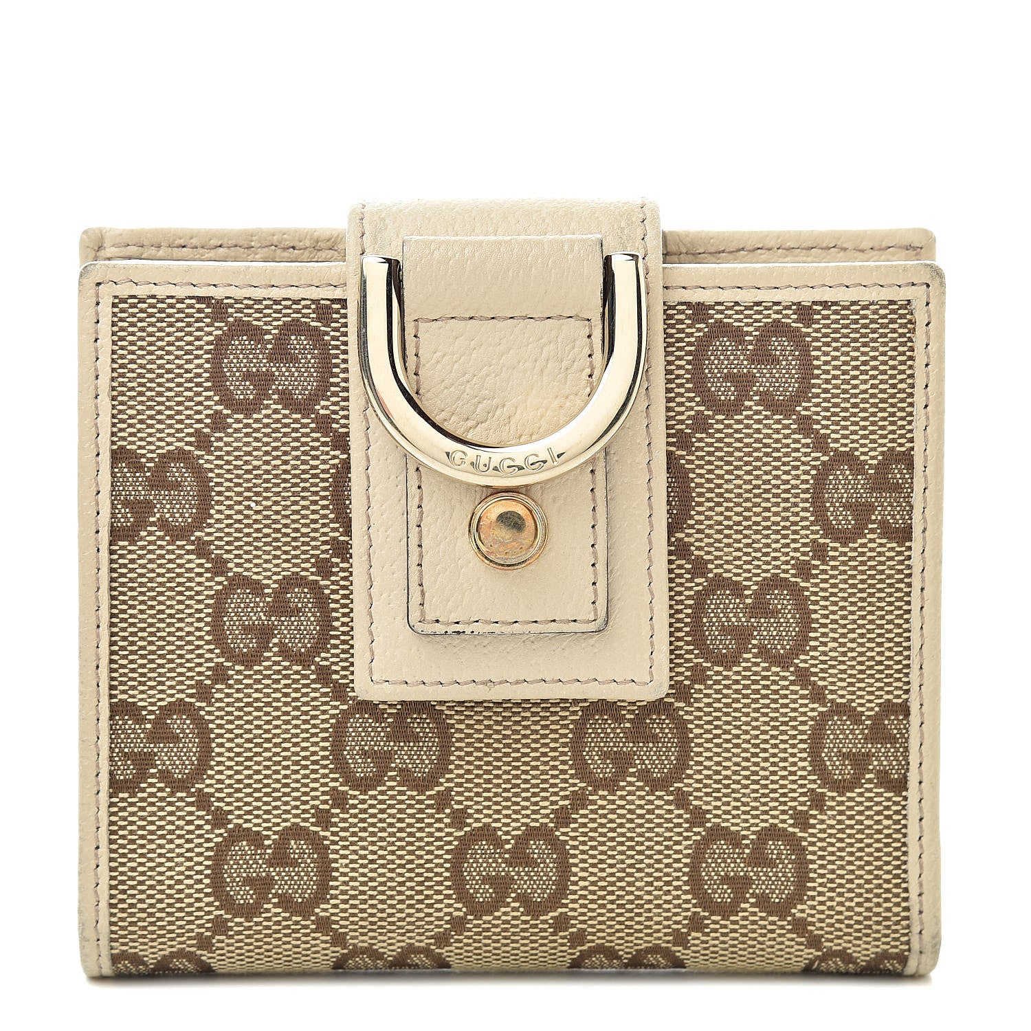 Gucci Monogram Abbey Compact Wallet White 1 of 12