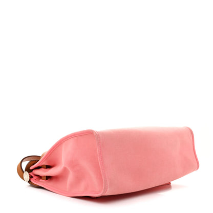 Hermes Vache Hunter Toile Herbag Zip 31 PM Rose Azalee Natural 5 of 15