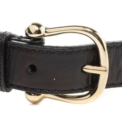 Burberry Leather Belt Black Gold 80 32 5 of 5