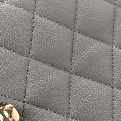 Chanel Caviar Quilted Small Double Flap Grey 11 of 11