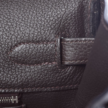 Hermes Taurillon Clemence Birkin 35 Chocolate 35 of 37