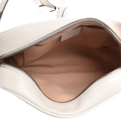 Gucci Calfskin Matelasse Small GG Marmont Chain Shoulder Bag White 5 of 10