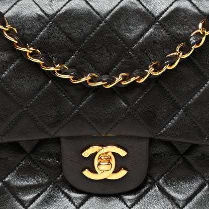 Chanel Lambskin Quilted Medium Double Flap Black 8 of 10