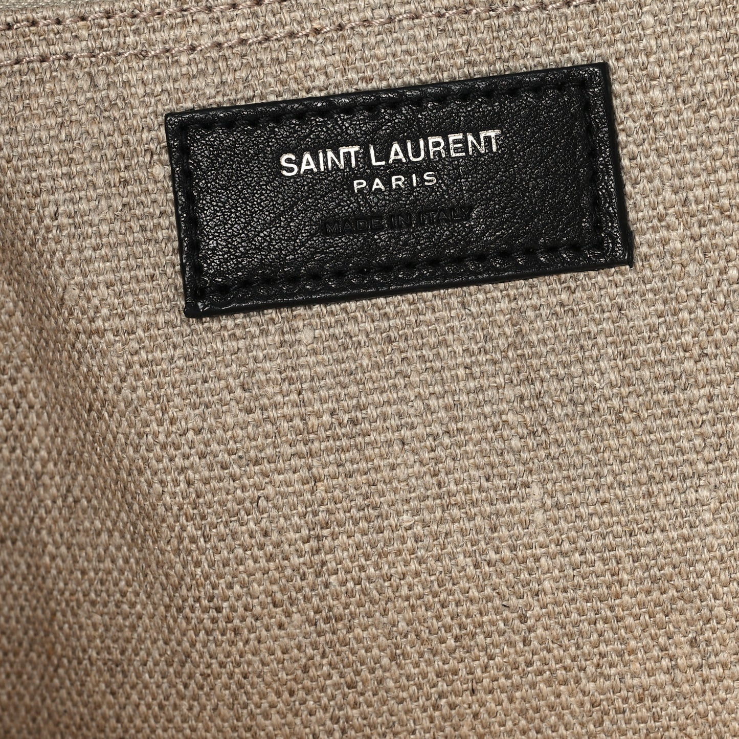 Linen Calfskin Rive Gauche Tote Optic White