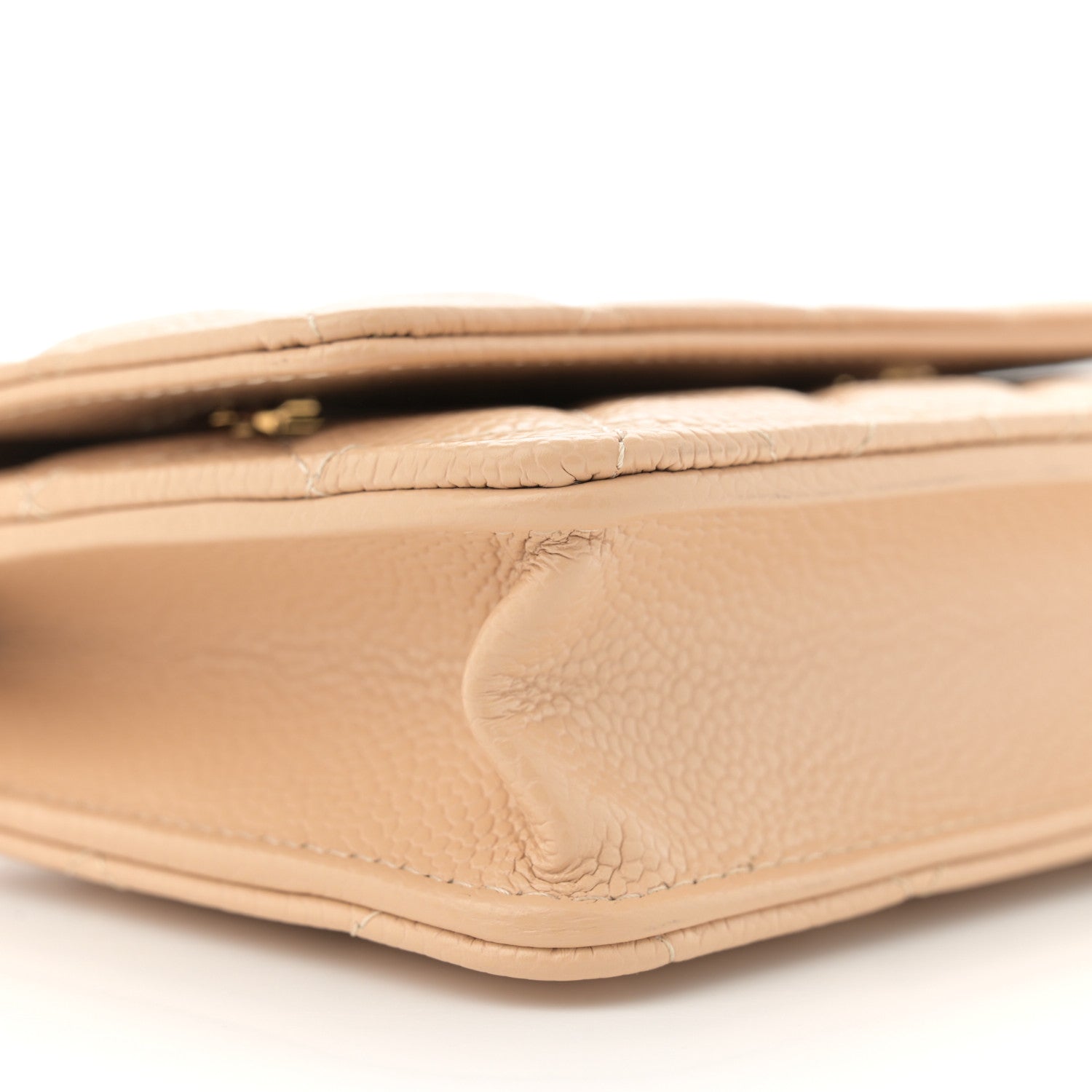 Chanel Caviar Quilted Wallet On Chain WOC Beige 9 of 11
