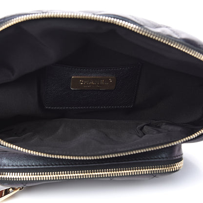 Chanel Iridescent Calfskin Quilted All About Waist Belt Bag Black 5 of 9