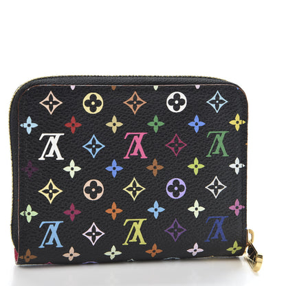 Louis Vuitton Monogram Multicolor Zippy Coin Purse Black Grenade 2 of 8