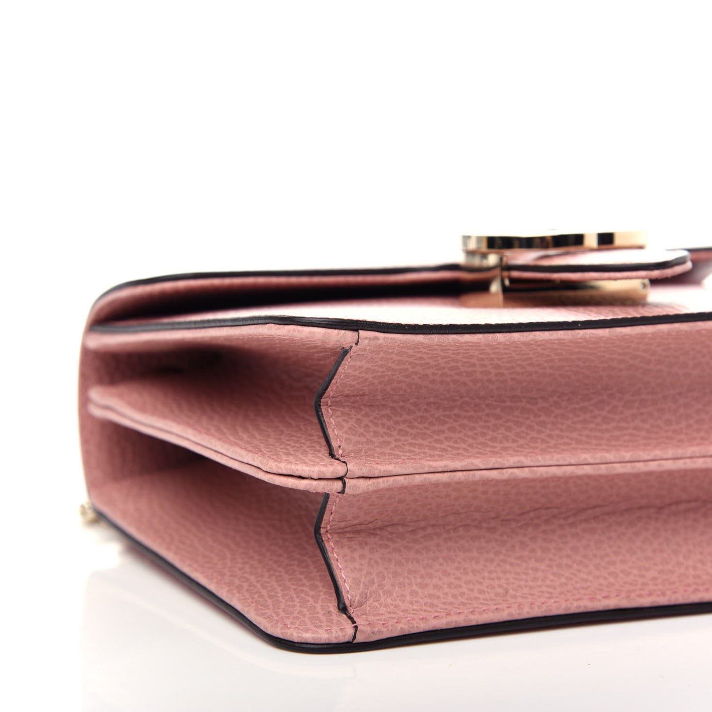 Dollar Calfskin Small Interlocking G Shoulder Bag Soft Pink