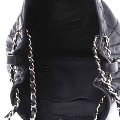 Chanel Calfskin Stitched Expandable Tote Black 4 of 8