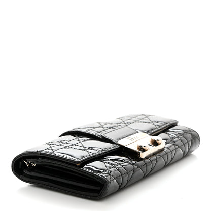 Christian Dior Patent Cannage Miss Dior Chain Wallet Black 2 of 8