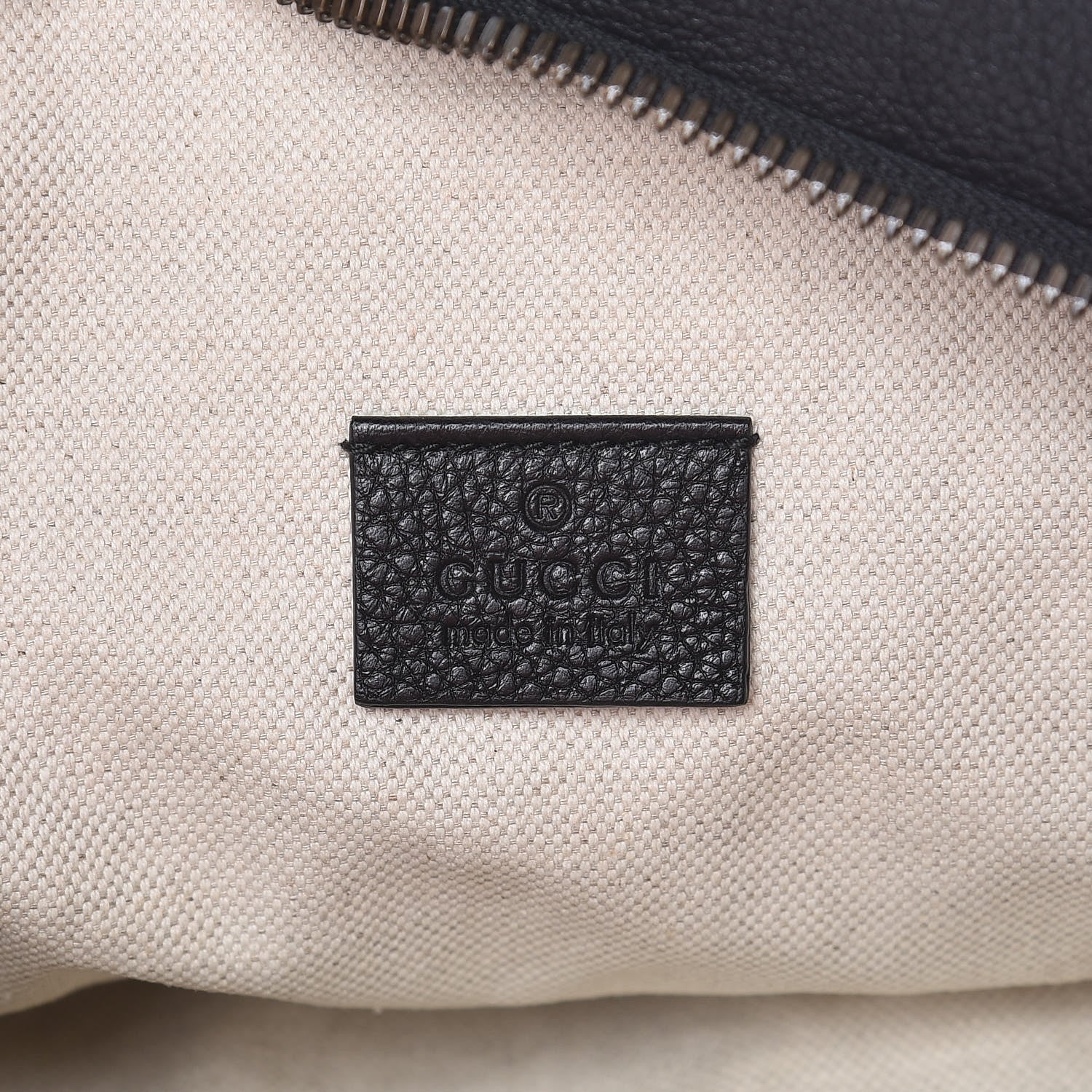 Gucci Grained Calfskin Logo Belt Bag Black 6 of 7