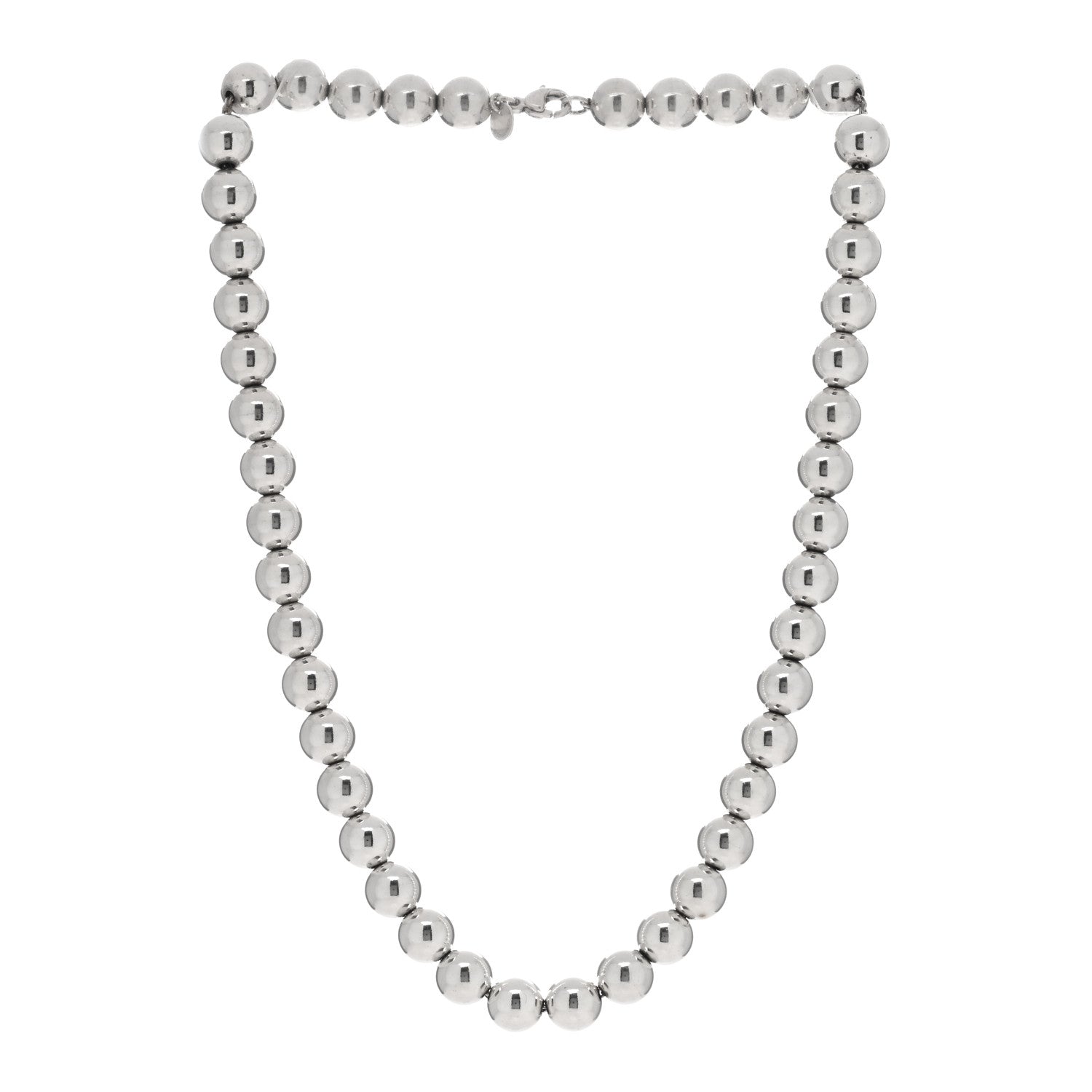 Tiffany Sterling Silver 10mm HardWear Ball Necklace 2 of 3