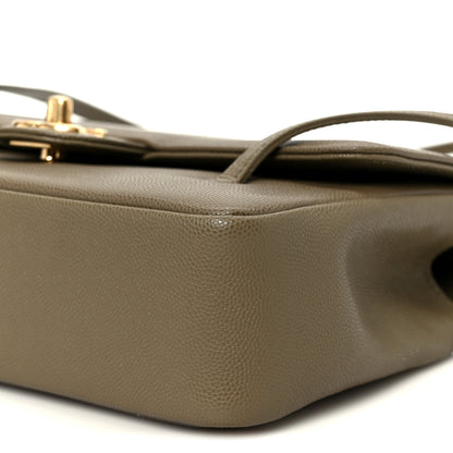 Chanel Shiny Caviar Preppy Coco Small Flap Dark Khaki 10 of 11