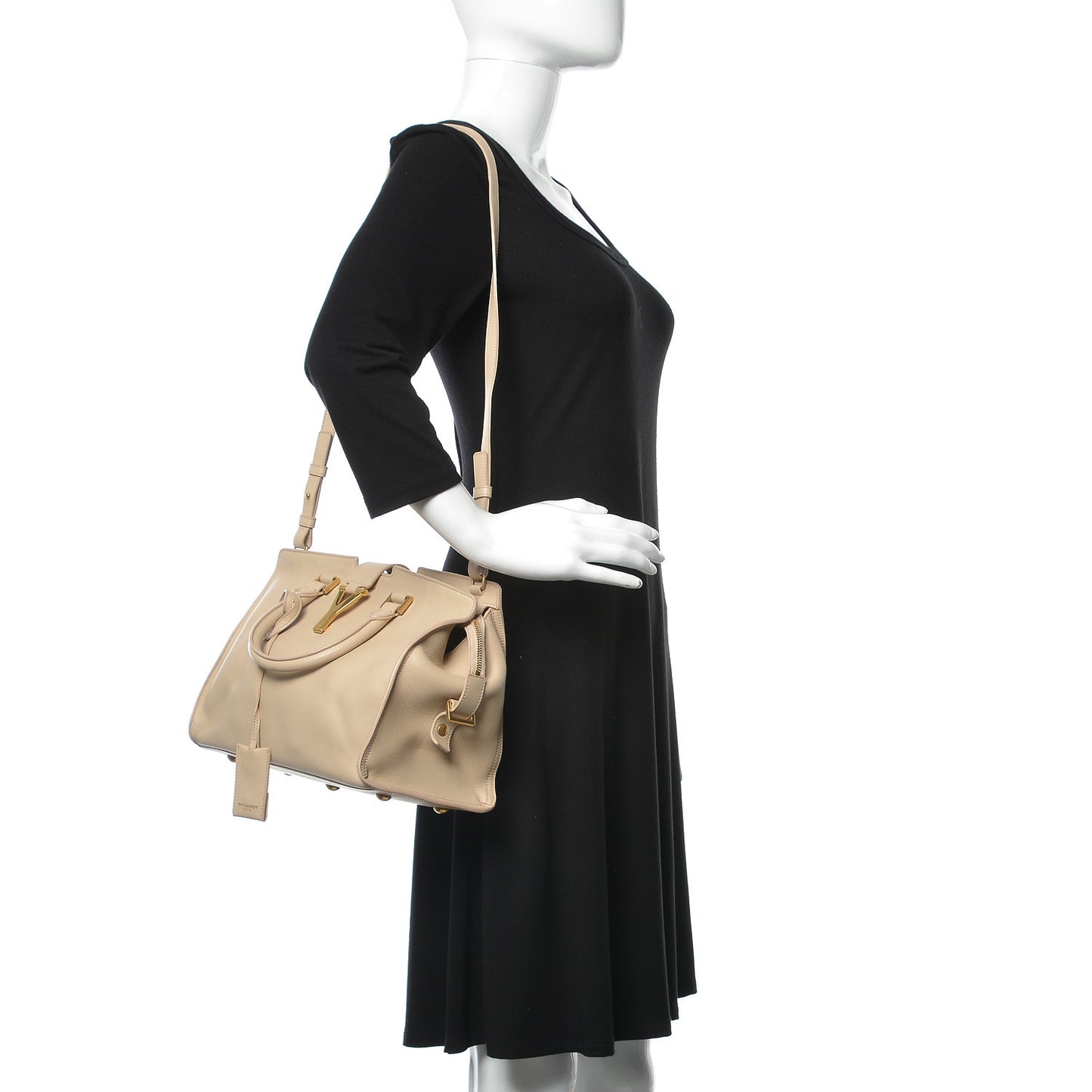 Calfskin Small Classic Y Cabas Beige