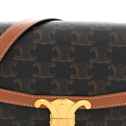 Celine Calfskin Triomphe Canvas Teen Triomphe Bag Tan 8 of 12