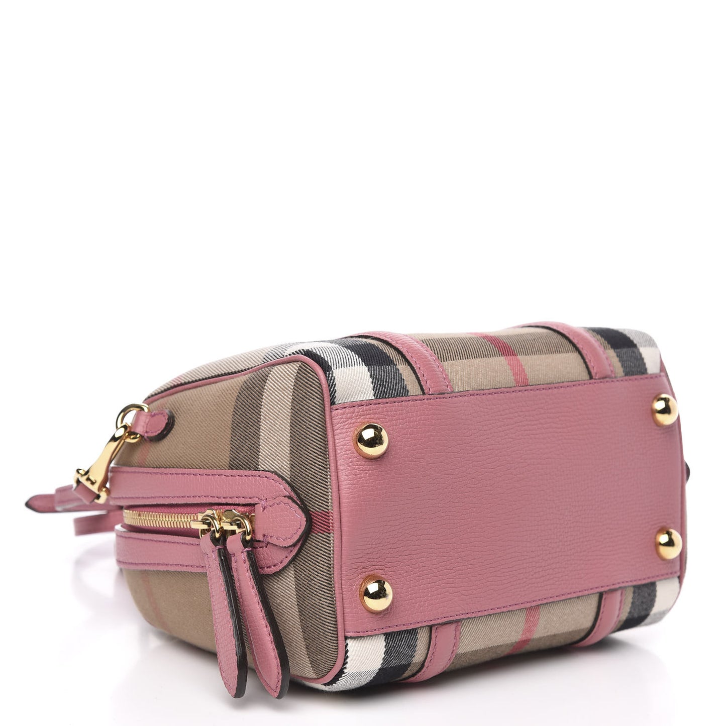 House Check Derby Calfskin Small Alchester Bowling Bag Mauve Pink