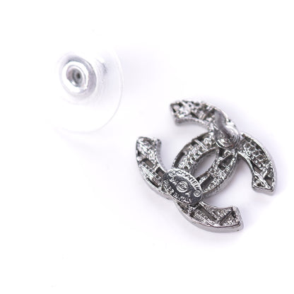 Chanel Chain CC Earrings Silver 3 of 4