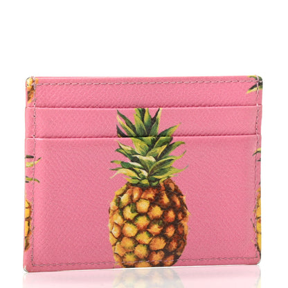 Dolce & Gabbana Dauphine Pineapple Print Card Holder Rosa 2 of 4
