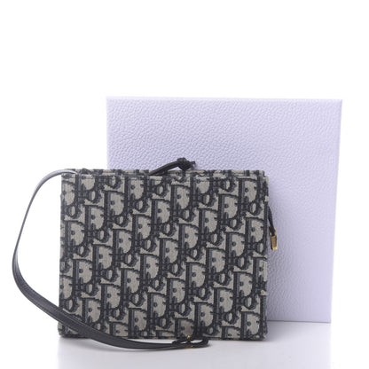 Christian Dior Oblique Zipped Pouch Clutch Blue 10 of 10