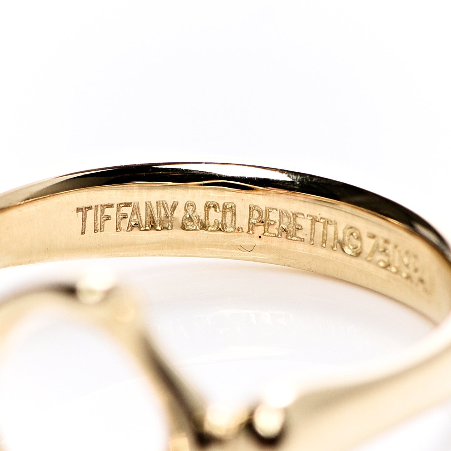 18K Yellow Gold Elsa Peretti Mini Open Heart Ring 47 4