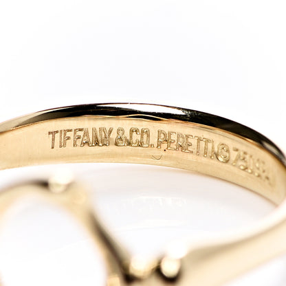 Tiffany 18K Yellow Gold Elsa Peretti Mini Open Heart Ring 47 4 5 of 6