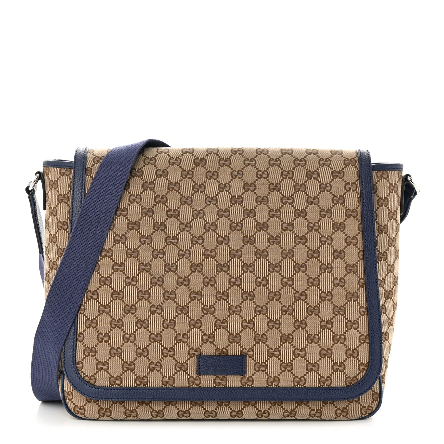 Monogram Convertible Diaper Bag Blue
