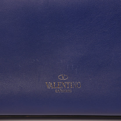 Valentino Garavani Calfskin Rockstud Frame Bag Blue 7 of 13