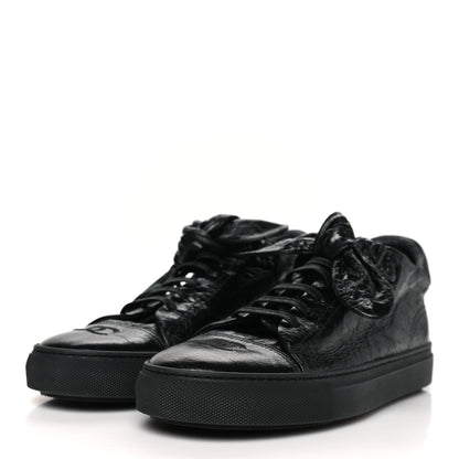 Chanel Crumpled Calfskin Womens CC Bow Sneakers 40 Black 4 of 10