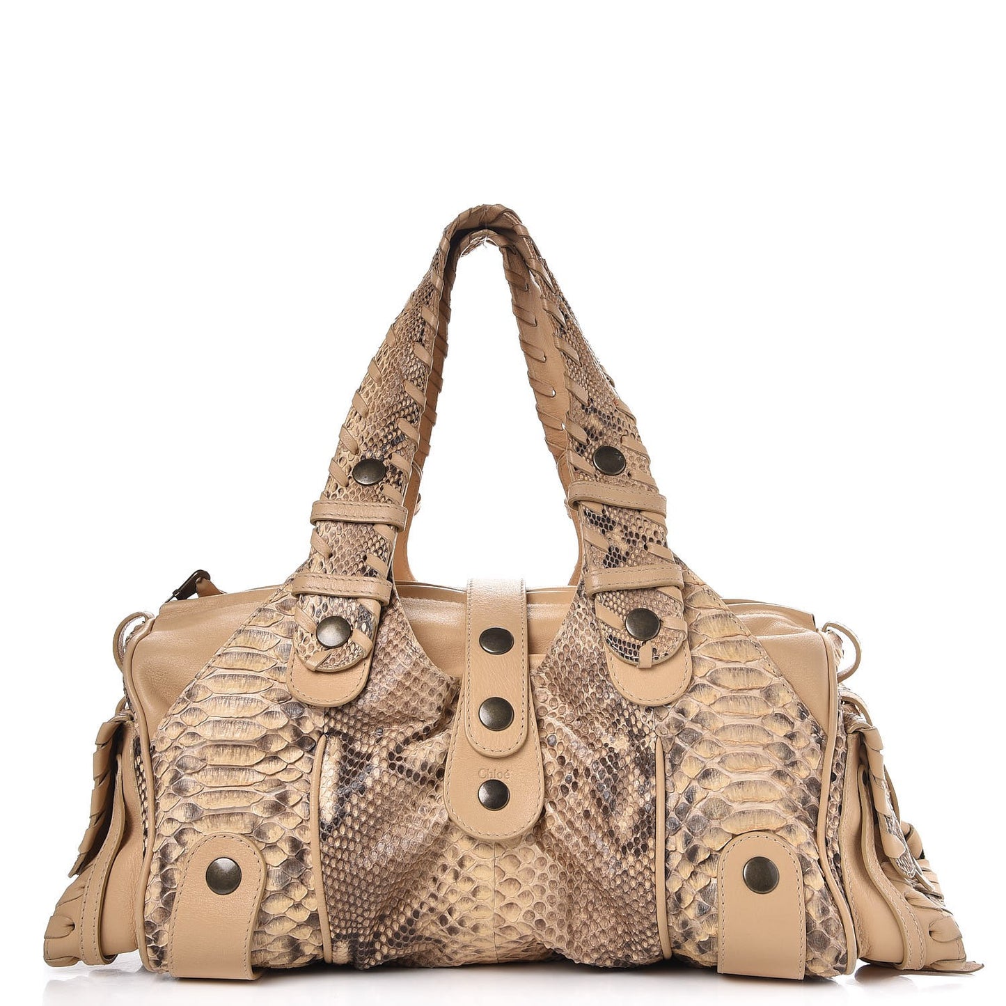 Python Silverado Shoulder Bag Beige