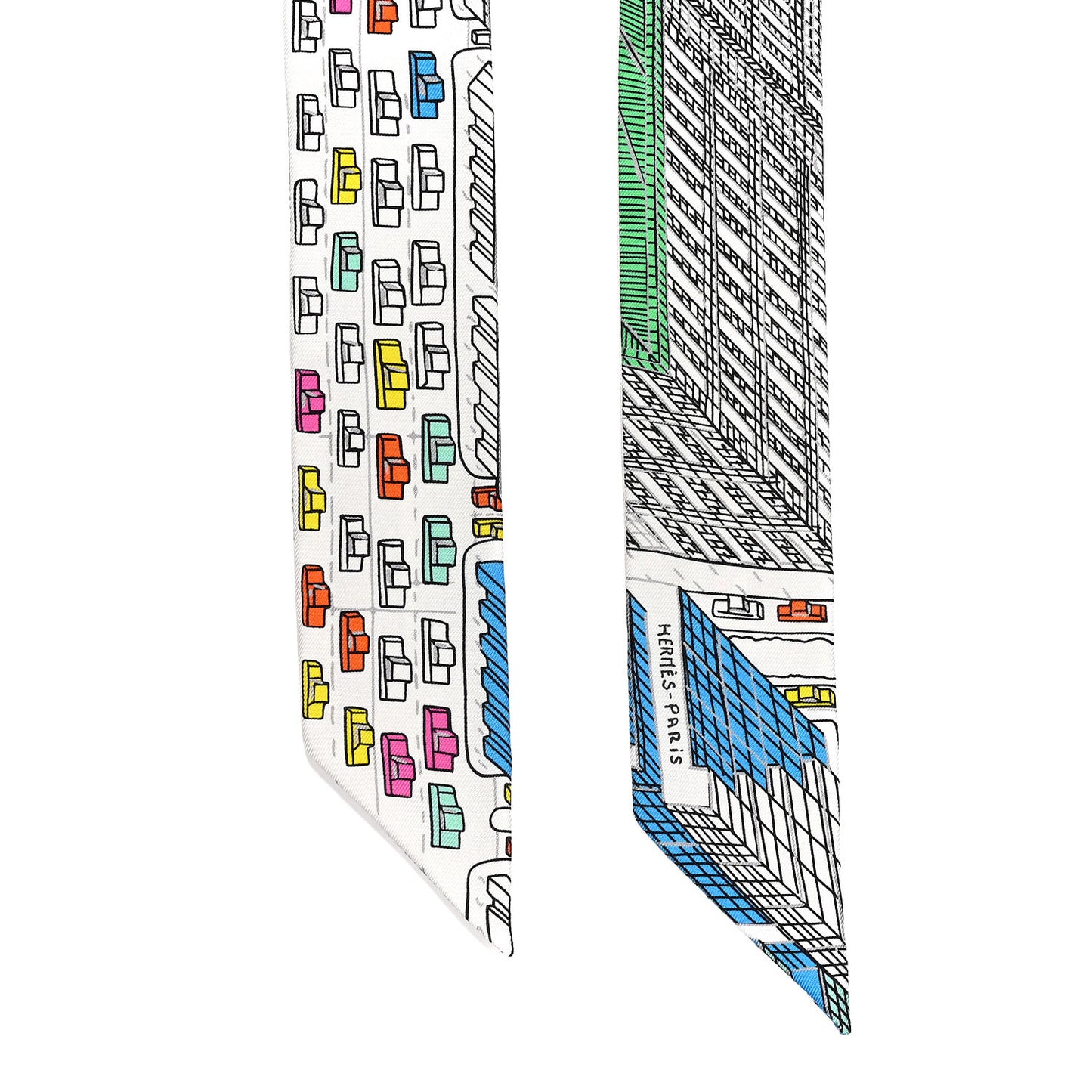 Silk Pantin City Twilly White Vert Multicolor