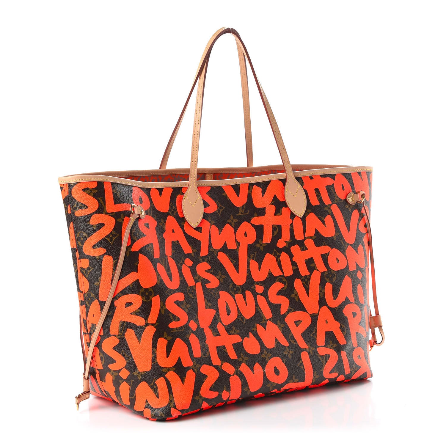 Louis Vuitton Monogram Graffiti Neverfull GM Orange 2 of 9