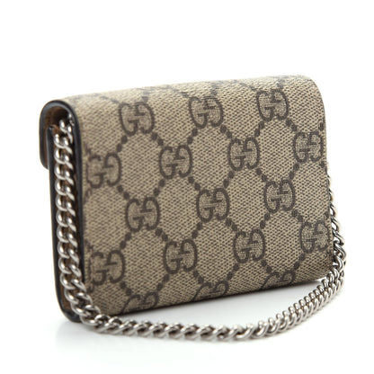 Gucci GG Supreme Monogram Dionysus Coin Purse Taupe 3 of 7
