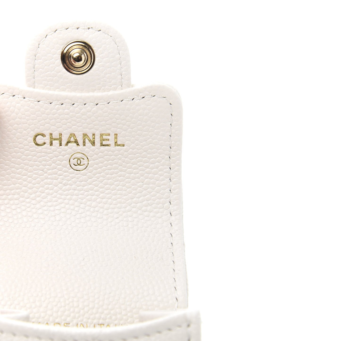 Caviar Quilted Airpods Case White