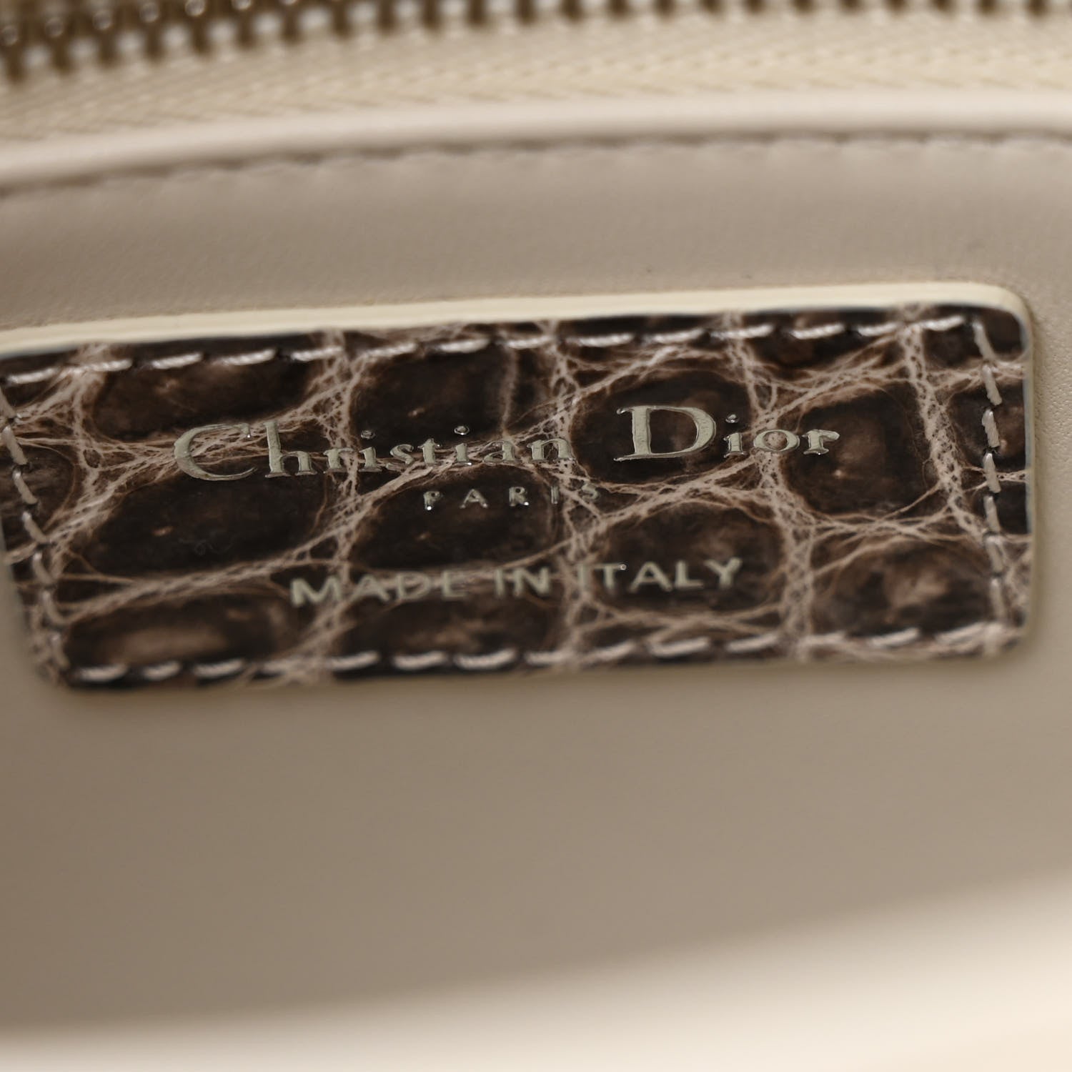 Christian Dior Niloticus Crocodile Himalaya Crystal Mini Lady Dior White 6 of 10